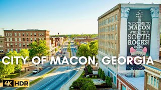 DRIVING THE HISTORIC CITY of MACON GEORGIA  4K SCENIC VIEW  ANCIENT CIVIC CITY ancient georgia [upl. by Aivataj]