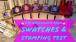 🇩🇪DM NAGELLACK HAUL ✨NEUE ESSENCE amp P2 ✨ SWATCHES amp STEMPEL TEST [upl. by Kalfas794]