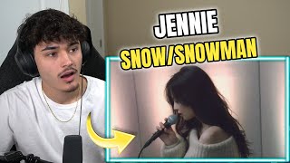 JENNIE  눈 Snow  Snowman Cover REACTION [upl. by Maximo]