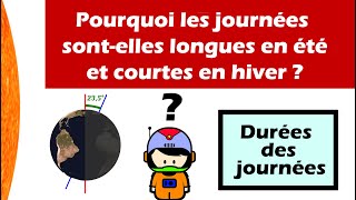 Pourquoi les journées sontelles longues en été et courtes en hiver   Collège  1ère [upl. by Assilev]