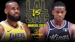 Los Angeles Lakers vs Sacramento Kings Full Game Highlights  March 6 2024  FreeDawkins [upl. by Fanny18]