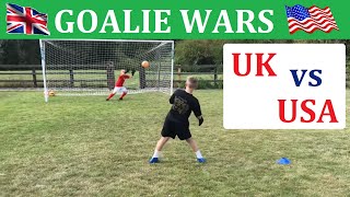 UK vs USA Goalie Wars  Football Challenge England v America  Johnson vs Trump  Who will win [upl. by Enial237]