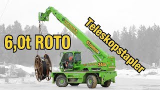 60t Teleskopstapler mit 24m Hubhöhe Merlo ROTO 6024 MCSS [upl. by Marbut]