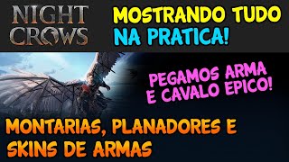 MONTARIAS PLANADORES E SKINS DE ARMAS TUDO NA PRATICA  MARCO VEIO NIGHT CROWS [upl. by Jeremie]