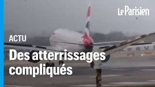 Tempête Eunice  une vidéo montre en direct l’atterrissage compliqué des avions [upl. by Bobbie]