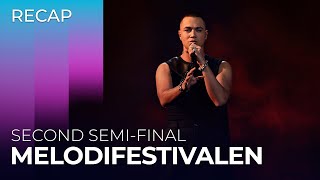 Melodifestivalen 2024 Sweden  Second SemiFinal  RECAP [upl. by Ellirehs]