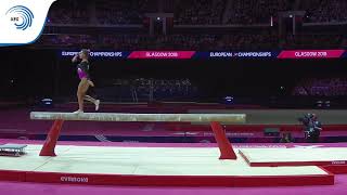 Vasiliki MILLOUSI GRE  2018 Artistic Gymnastics Europeans beam final [upl. by Sculley]