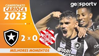 BOTAFOGO 2 X 0 BANGU  MELHORES MOMENTOS  8ª RODADA DO CARIOCA 2023  geglobo [upl. by Anoit]