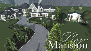 MEGA MANSION BLOXBURG SPEEDBUILD WITH POOL [upl. by Ronyar]