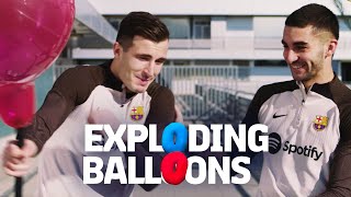 🎈💥💥🎈 BOOM EXPLODING BALLOONS CHALLENGE WITH FERRAN TORRES amp IÑAKI PEÑA  FC Barcelona 🔵🔴 [upl. by Nawotna194]