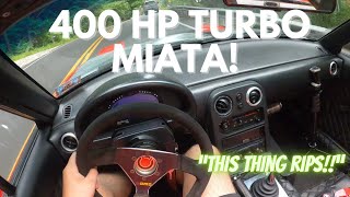 400 HP Built Turbo Miata Hits The Streets POV Drive [upl. by Gale]