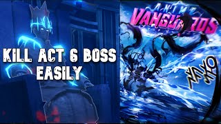 How to kill double dungeon act 6 boss in Anime Vanguards [upl. by Hunter747]