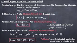 Massendefekt und Bindungsenergie [upl. by Jahdai]