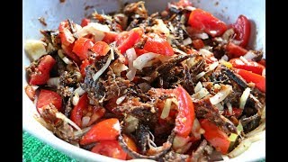 Smoked Herring Choka salad TastyTuesday  CaribbeanPotcom [upl. by Chute122]