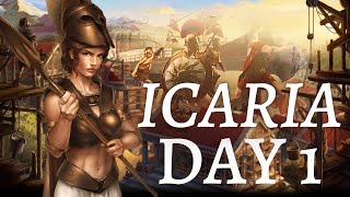 GREPOLIS gameplay  DAY 1 on ICARIA  english server [upl. by Rockwell234]