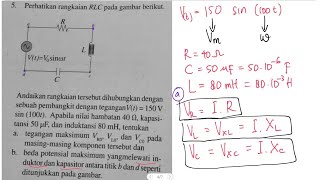 Menghitung Tegangan Resistor Tegangan Kapasitif Tegangan Induktif pada rangkaian RLC [upl. by Stormie604]