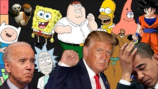 PRESIDENTS RANK CARTOON CHARACTERS THEY CAN FIGHT [upl. by Akined390]