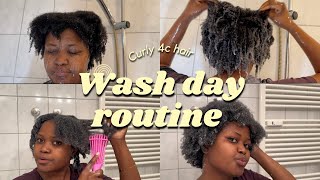 Wash day Routine for 4c hair  4C Natural hair wash day routine for beginners washdayroutine [upl. by Hilliard659]