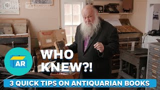 3 Quick Tips for Collecting Antiquarian Books  Who Knew  ANTIQUES ROADSHOW  PBS [upl. by Ungley]