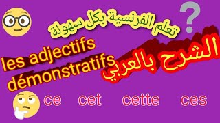 الدرس الثلاثون صفات الإشارة les adjectif démonstratifs [upl. by Ihtak944]