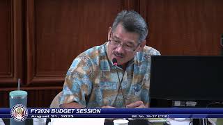 37th Guam Legislature FY2024 Budget Session  August 21 2023 AM [upl. by Kamerman]