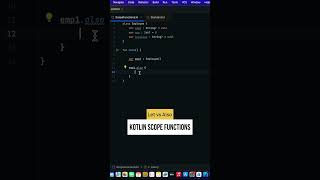 Kotlin scope functions shorts kotlin androiddevelopment coding [upl. by Sibylle]