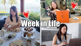 WEEK IN MY LIFE  High tea Hermès Unboxing cooking etc [upl. by Kciredohr]