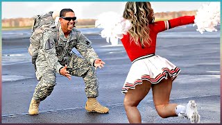 Soldiers Coming Home Surprise  Most Emotional Compilations [upl. by Aicitel]