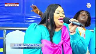 Maman Eunice OLANGI TSHIBAMBA feat Fr Ezechiel  Extrait de l’adoration de fin Dim13112022 [upl. by Idnahk]