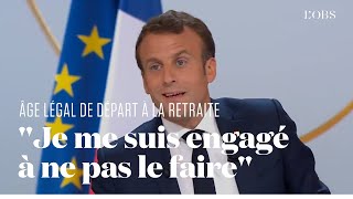 Quand Macron promettait de ne pas reculer lâge légal de départ à la retraite [upl. by Renaud]