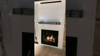 Napoleon Elevation X 42” Gas Fireplace  Stoll Shiplap Wall Surround amp Shelf  Showroom Display [upl. by Syla931]