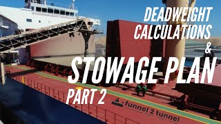 Deadweight Calculation and Stowage Plan  Bulk Carriers  Part 2  Simple explanation [upl. by Anelis]