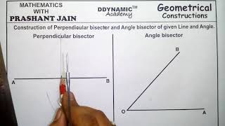 Construction of Perpendicular Bisector And Angle Bisector [upl. by Hayidah191]