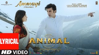 ANIMAL Ammayi Lyrical Video  Ranbir KapoorRashmika M  Raghav Pritam Anantha  Sandeep Reddy V [upl. by Nyrraf807]