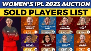 Womens IPL Auction 2023  SOLD PLAYERS LIST [upl. by Ynatil]