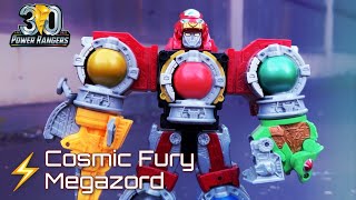 Cosmic Fury Megazord Toy Review Power Rangers Season 30 [upl. by Auqined]