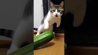 Why Cats Scared of Cucumbers cat pets animals cucumber [upl. by Gebler]