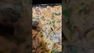 Freshly Baked Chicken  Pasta And Vegetables With Cream In Mashroom  Chicken [upl. by Tsew]