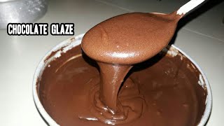 CHOCOLATE GLAZE using Cocoa powder  for donuts and cakescupcakes  Home Made  STEP BY STEP [upl. by Sikleb101]