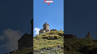 Gergeti Trinity Church ⛪️  Georgia Travel Diary 🇬🇪 shorts [upl. by Eicam]