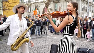 WELCOME to ITALY 🇮🇹 L italiano  Daniele Vitale amp Karolina Protsenko  Violin amp Sax Cover [upl. by Annij607]