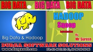 BIG Data  Hadoop  Sqoop Introduction by Suresh [upl. by Akcinehs]