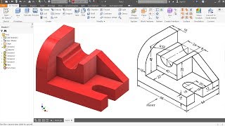 Autodesk inventor Tutorial for beginners Exercise 1 [upl. by Peder876]