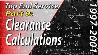 9701 Honda CR250  Engine Top End  Part 9 Clearance Calculations [upl. by Spohr940]