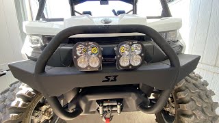 Baja Designs XL80 LED Light install on CanAm Defender 6x6 [upl. by Basia]