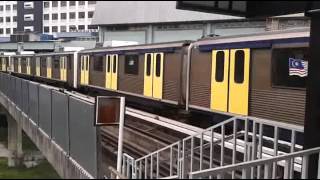 01JAN2013 RapidKL LRT Ampang Line at Plaza Rakyat Station [upl. by Theola]