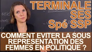 Éviter la sous représentation des femmes en politique   SES spé SSP  Terminale  Les Bons Profs [upl. by Eitteb]