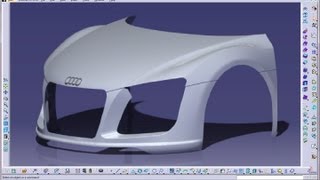 Catia V5 TutorialsWireframe and Surface DesignMulti Section Surface3 Guide Curves [upl. by Bonilla]