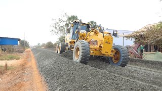 Pushing Gravel With A Motor Grader Typically Involves Several Steps To Ensure Effective Processing [upl. by Cullen75]