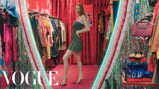 Hunter Schafer Goes Vintage Shopping in NYCs Chinatown  Vogue [upl. by Arbmik]